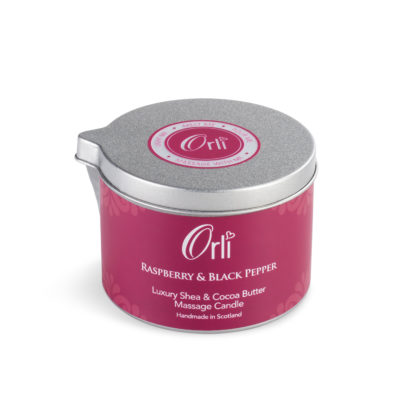 Raspberry and Black Pepper Massage Candle by Orli