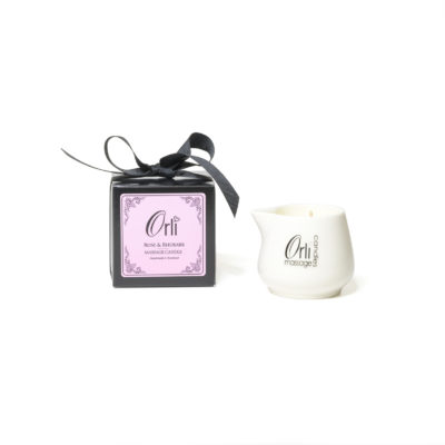 Rose & Rhubarb Ceramic Massage Candle