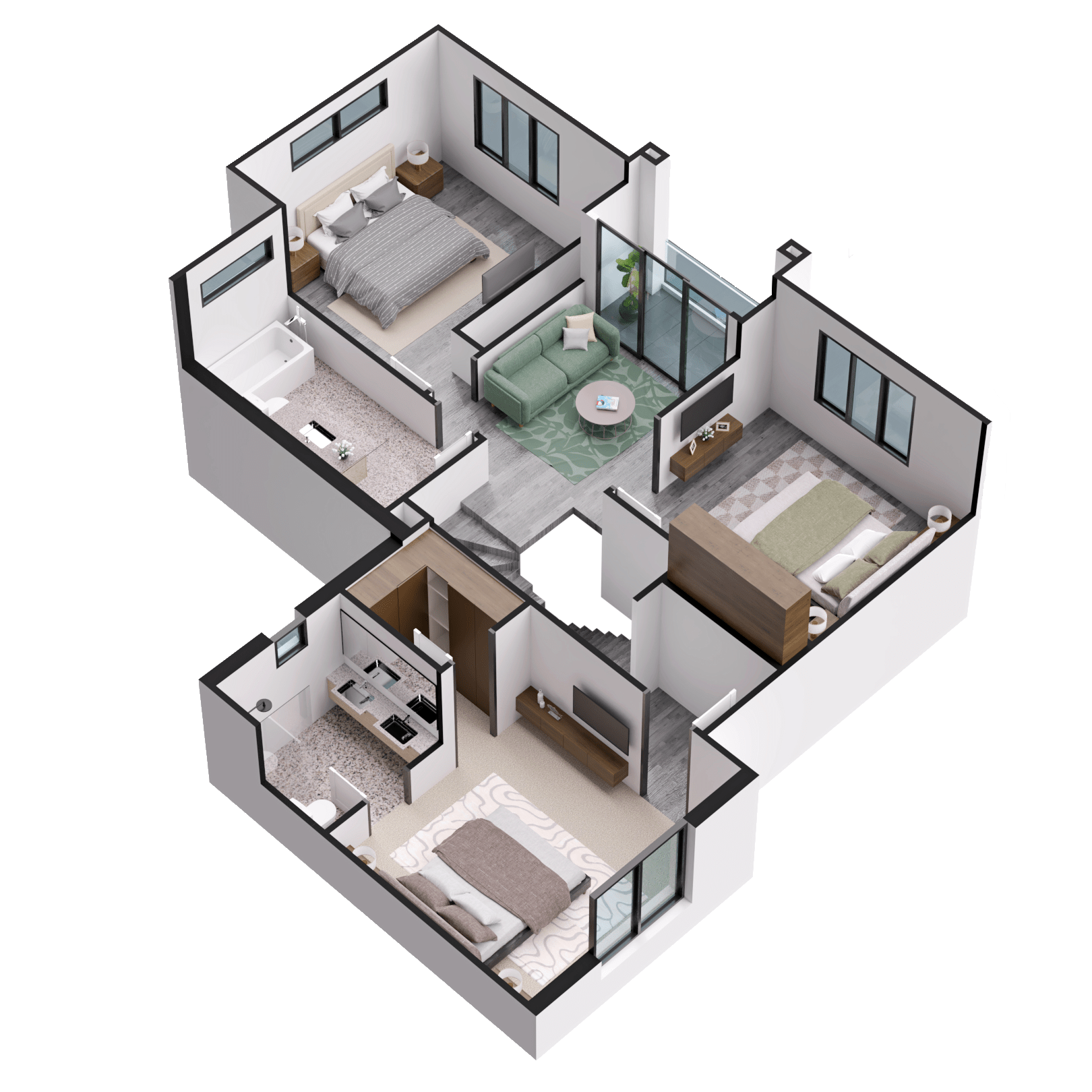 2nd-Floor-3D-Plan-